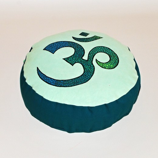 Meditační polštář Om - zelený