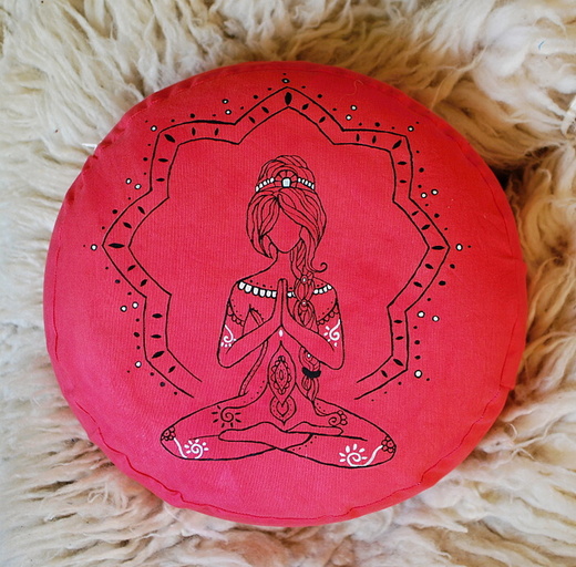 Meditační polštář Jogínka - lososový