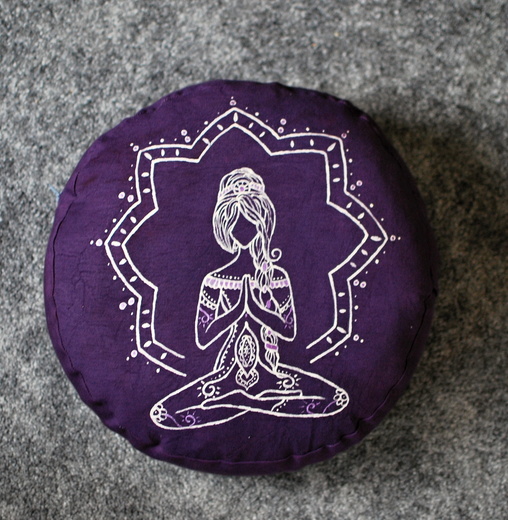 Meditační polštář Jogínka - tm. fialový