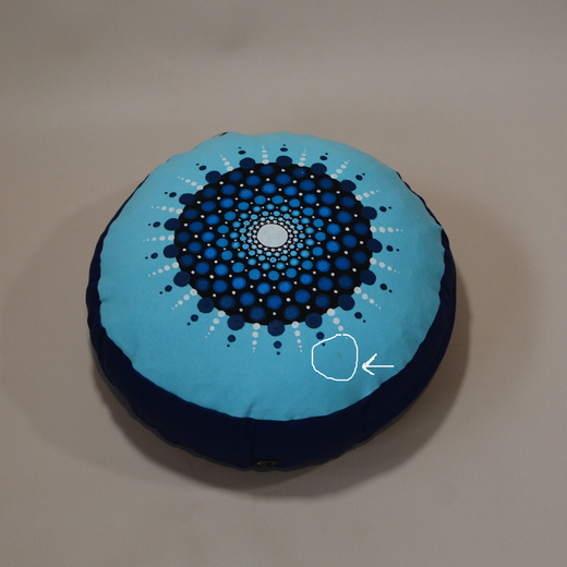 Mandala modrá - drobná vada malby