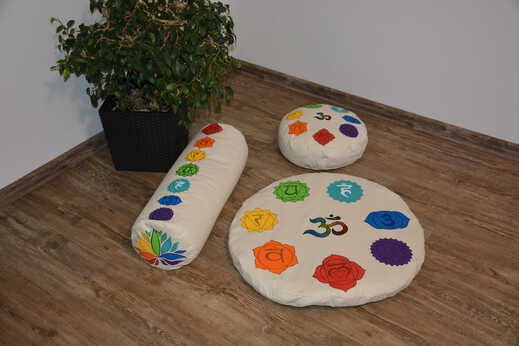 Meditační sada čakrová natural 3ks