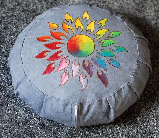 Meditační polštář Zafu duhový